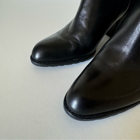 Stuart Weitzman Black Leather Other Half Ankle Boots Size 6M - Picture 8 of 10